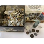 A large quantity of 19thc and 20thc mainly British and European coins, including French Napoleon
