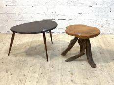 Ercol, A pebble table, formerly part of a nest (H40cm, 66cm x 45cm) together with a naturalistic