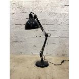 An anglepoise light, with domed shade, H81cm