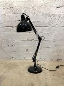 An anglepoise light, with domed shade, H81cm