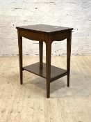 A mahogany two tier side table, early 20th century, H78cm, W55cm D43cm