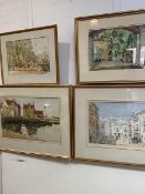 GPH Watson, Spanish Scene, watercolour, signed bottom left (27cm x 37cm) and three various