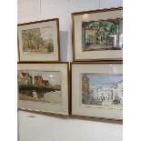 GPH Watson, Spanish Scene, watercolour, signed bottom left (27cm x 37cm) and three various