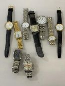 A collection of gentleman's wristwatches including those marked Termer, Lucerne, 37th Avenue,