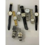 A collection of gentleman's wristwatches including those marked Termer, Lucerne, 37th Avenue,