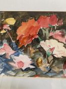 Adam Bruce Thomson OBE, PRSA, RSW (1885-1976), Study of Roses, pencil and watercolour, signed bottom