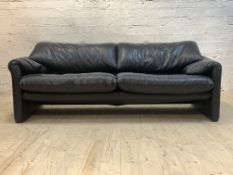 Vico Magistretti for Cassina, An Italian three seat Maralunga Sofa, with adjustable back rests and