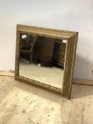 A gilt pine framed wall hanging mirror, 66cm x 77cm