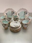 A Queen Ann Louise pattern 38-piece tea set