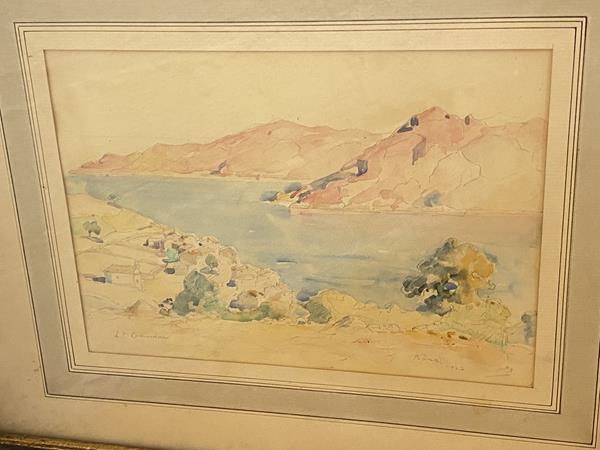 Lionel Crawshaw, Piana Corsica, watercolour, signed and dated 1923 bottom right (17cm x 24cm)