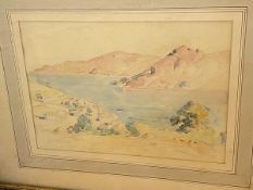 Lionel Crawshaw, Piana Corsica, watercolour, signed and dated 1923 bottom right (17cm x 24cm)