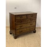 A handsome George III mahogany chest, the moulded top over two short and three long graduated and