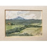 Keith, San Gimignano, The Gentle Hills of Tuscany, watercolour, signed bottom right, (12cm x 17cm)
