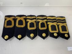A set of three Naval officer shoulder boards, (13cm)