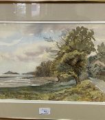 Bernard Foreman, By the Solway Firth, watercolour, signed bottom right, paper label verso, (26cm x