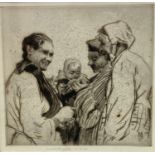 William Lee Hankey, RSW, RI, ROIRE, NS (1869-1952) The Joke, drypoint, signed in pencil and embossed