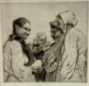 William Lee Hankey, RSW, RI, ROIRE, NS (1869-1952) The Joke, drypoint, signed in pencil and embossed