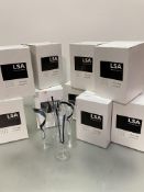 Ten boxes of four Black Jazz LSA International champagne flutes, (h 24cm)