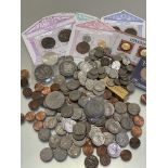 A collection of American quarters, dimes cents etc and a Victorian 1891 Crown, miscellaneous Roman