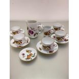 A Royal Worcester Evesham oven to tableware set of six teacups and saucers, a large milk jug, a
