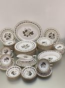 A Royal Worcester Bermina dinner service, an oval ashet, thirteen dinner plates, thirteen dessert