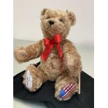 A Steiff limited edition golden mohair teddy bear US Open champion Jack Nicklaus, 196/2000, signed