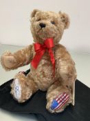 A Steiff limited edition golden mohair teddy bear US Open champion Jack Nicklaus, 196/2000, signed