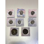 A collection of various Roman coins including a Faustina Jnr, Wife of Antonius Pius, Faustina Snr,