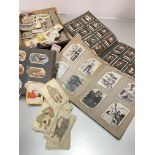 A drawer containing a very large collection of cigarette cards, three various albums, one containing