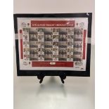 An England Rugby hero set of first day covers stamps, first edition number 403 / 2003, stamp sheets