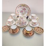 A Minton's china India Tree style pattern fifteen-piece tea service, one cup with hairline crack,