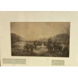 Tom Scott, RSA RSW (Scottish, 1854-1927), Returning of Moss Troops, print, signed in pencil and