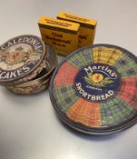 A Caledonian Oat Cakes tea tin from Kilhearn Street Glasgow, and a Martin's of Edinburgh