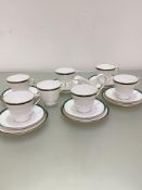 A Spode Tuscanna pattern set of six cups, six saucers and six side plates, a milk jug and an extra