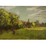 Sir David Murray, RA (1849-1933), Pastoral Scene with Figure, oil on canvas, signed David Murray,