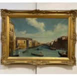 Caletto, The Grand Canal Venice, in the style of Canaletto, oil on canvas signed bottom right, in