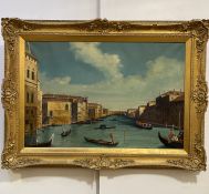 Caletto, The Grand Canal Venice, in the style of Canaletto, oil on canvas signed bottom right, in