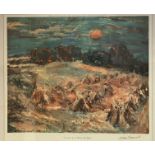 After Sir William McTaggart, PPRSA RA FRSE (Scottish 1903-1981), Cornfields, lithographic print,