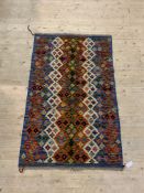 A Chobi Kilim rug of typical geometric design, 160cm x 100cm