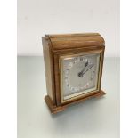 A 1930's mahogany cased Eliot clock, retailed by Wilson & Sharp Ltd Edinburgh, with silver dial