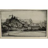 John Rankin Barclay, (British 1884-1962), A View of Edinburgh, etching for Messrs John Cottom