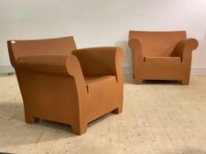 Philipe Stark for Kartell, A pair of Bubble Club armchairs, with makers mark under, H78cm, W103cm,