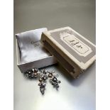 A late 1950's early 1960's Christian Dior Bijoux paste pearl and paste set spray brooch with