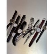 A collection of nine various Lady's and Gent's watches including a Ladies vintage white metal