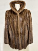 A lady's ranch mink jacket by Emba,The American Mink, Rare Quality with satinised embroidered
