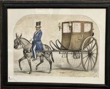 A.A. Bonnaffe (active in Peru c.1845-57), A Carriage, coloured lithograph, inscribed "Lima 1856" and