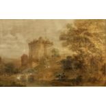 Attributed to Andrew Donaldson (Irish/Scottish 1790-1846), Borthwick Castle, unsigned, pencil and