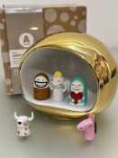 An Alessi design by Massimo Giarcon Christmas nativity scene with porcelain figures including