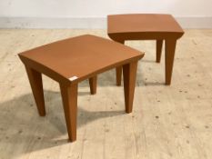 Philipe Stark for Kartell, A pair of Bubble Club lamp tables, with makers mark under, H43cm,