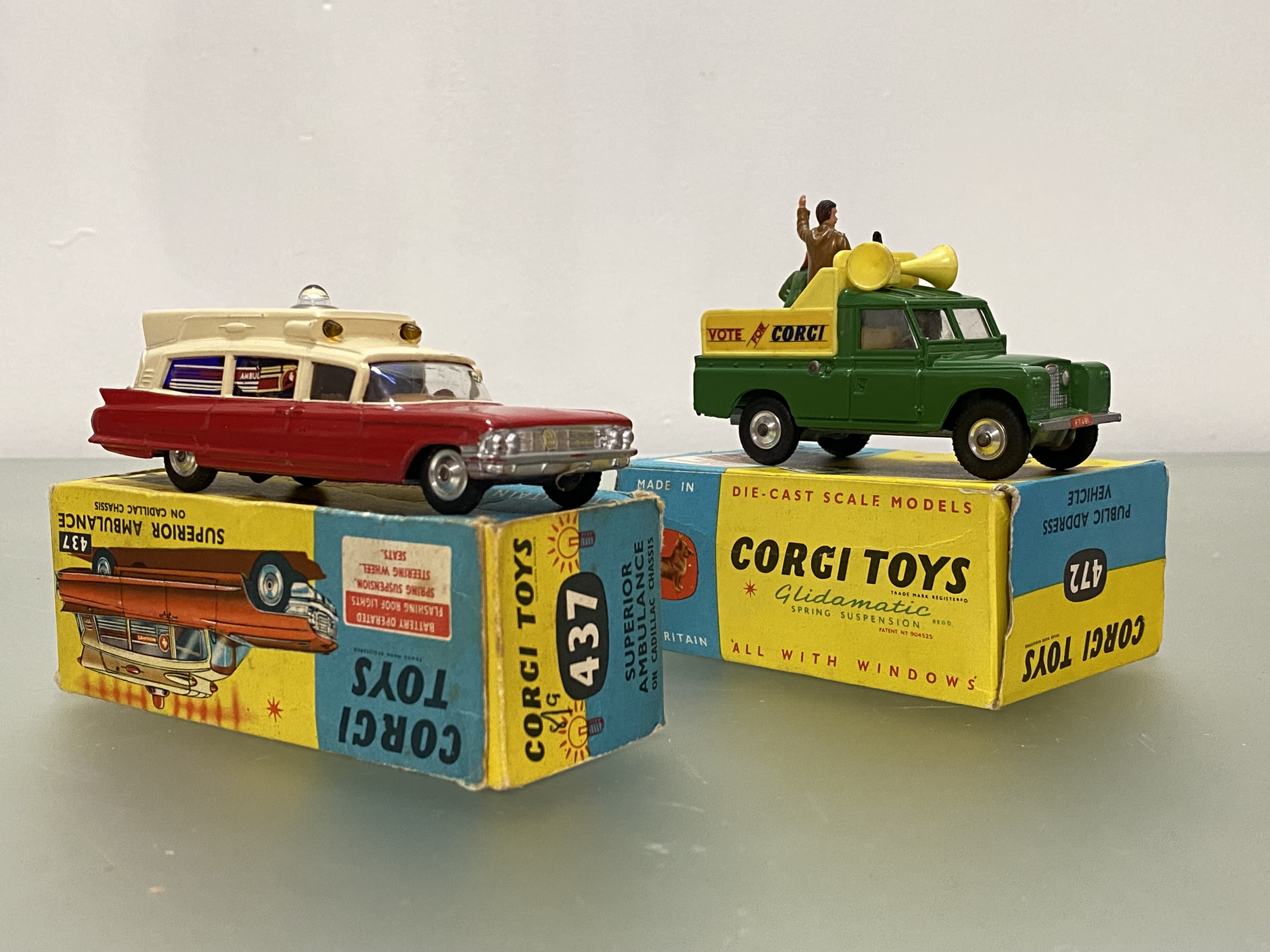 Corgi toys, a number 437 Superior Ambulance die cast model, in original box, together with a